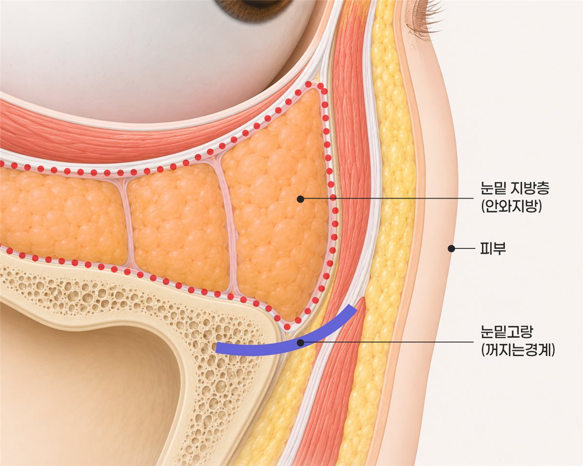 눈밑 볼륨 연결 설명