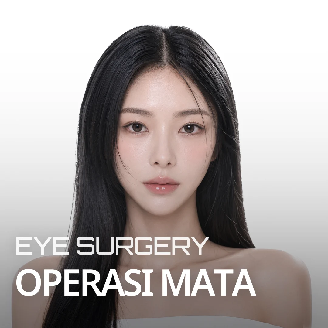 OPERASI MATA EYE SURGERY — banner model yang menonjolkan bentuk mata