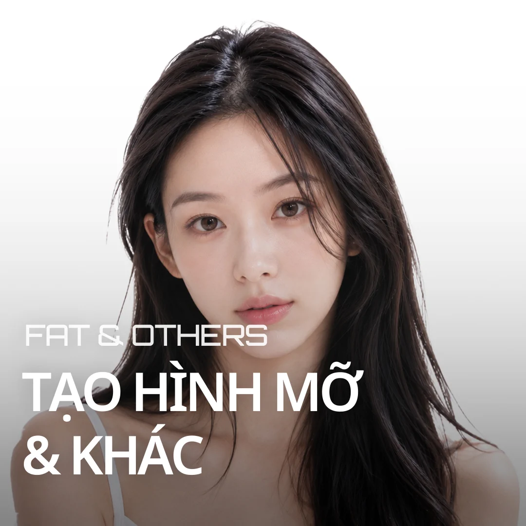 TẠO HÌNH MỠ & KHÁC FAT & OTHERS — banner người mẫu nhấn mạnh thể tích khuôn mặt
